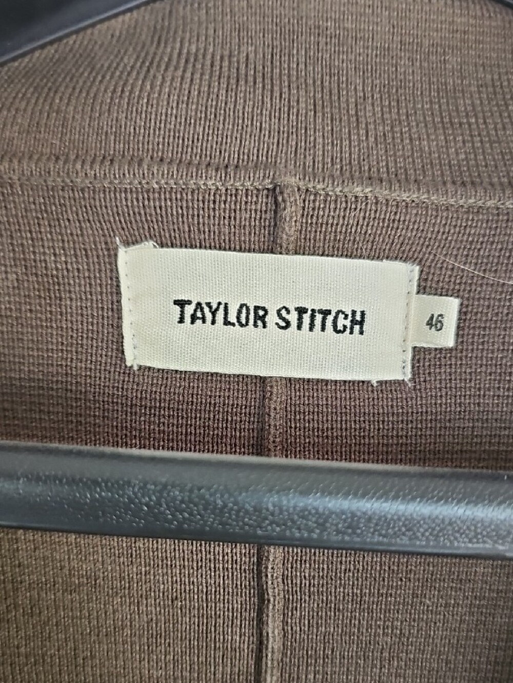 Taylor Stitch Olive Brown Knit Blazer Jacket - Picture 2 of 3